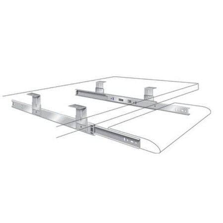 Knape & Vogt Knape & Vogt Kv8150 P12 Blk 12 In. Variable Height Keyboard Slide 75Lb. - Black KV8150 P12 BLK